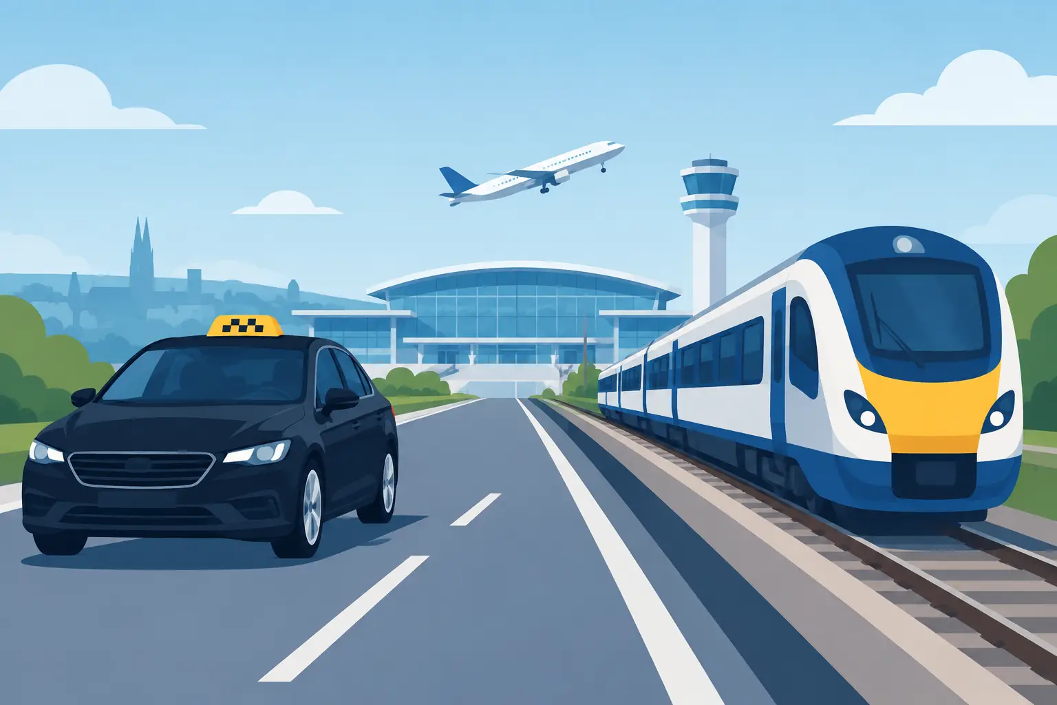 Taxi Versus Train to Bristol Airport Compared