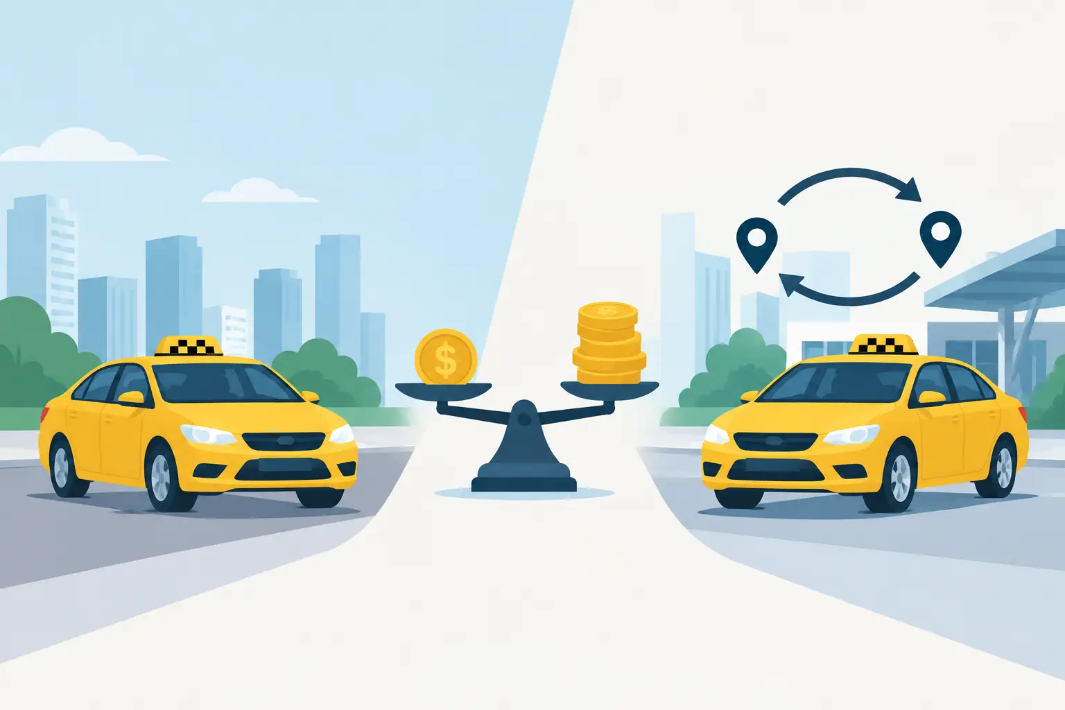 Return Taxi Versus Single Fare: Which Costs Less?