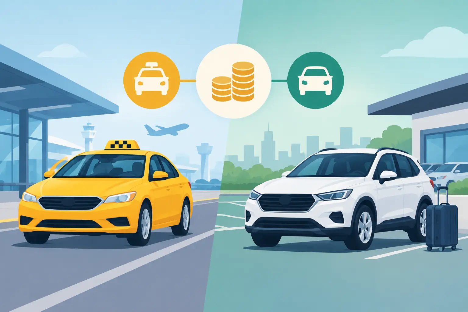 Taxi Versus Rental Car Travel: Which Costs Less?